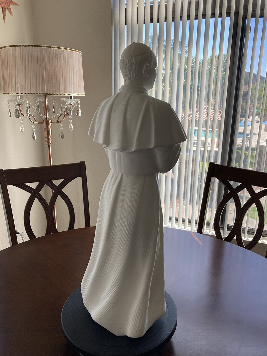 3D-Printed Sculpture of Pope John Paul II the Great